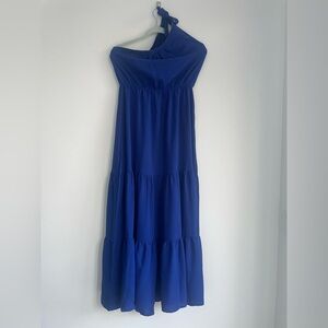Amazon One Shoulder Royal Blue Dress